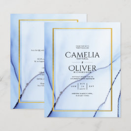 Lámina LeahG Blue Gold INK Resumen de boda