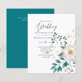 Lámina LeahG Boda floral Rústico de Rosa Blanca