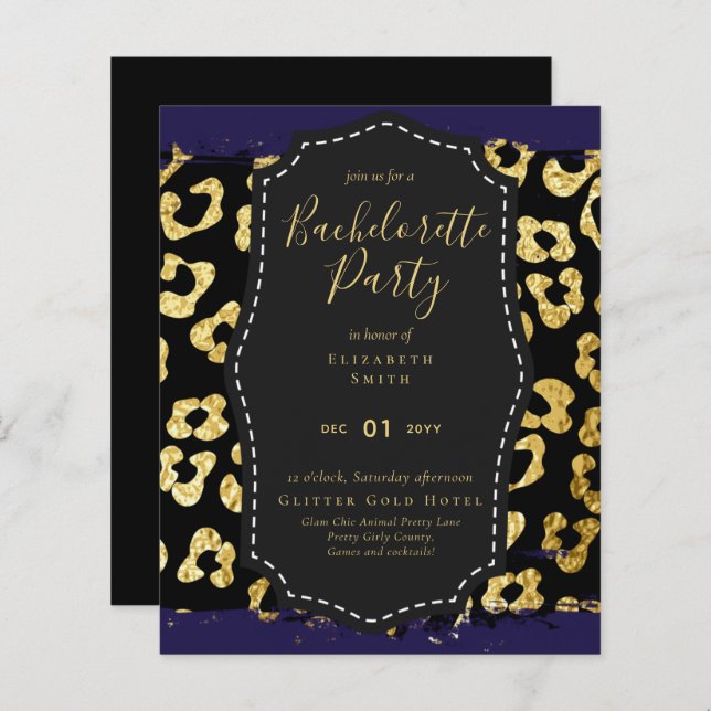 Lámina LeahG Bonito Girly Bachelorette Glam Animal Prints (Anverso / Reverso)