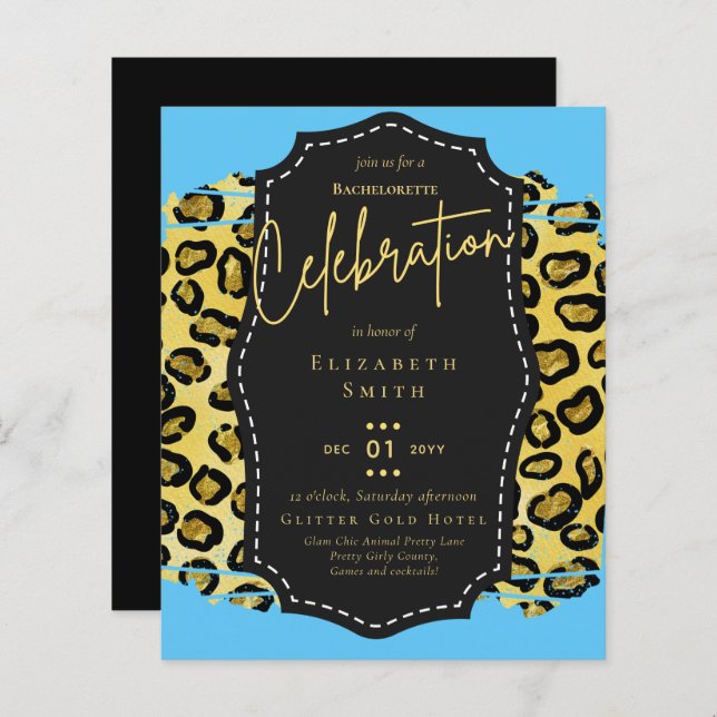 Lámina LeahG Bonito Girly Bachelorette Glam Animal Prints (Anverso / Reverso)