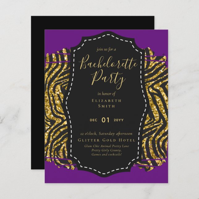 Lámina LeahG Bonito Girly Bachelorette Glam Animal Prints (Anverso / Reverso)