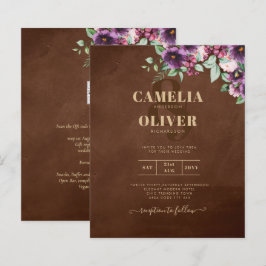 Lámina LeahG Brown Berry Plum Purple Boda Caer Invierno