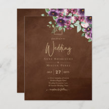 LeahG Brown Berry Plum Purple Boda Caer Invierno