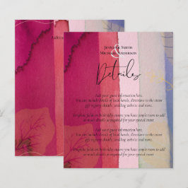 Lámina LeahG BUDGET Boda Berry Red Purple Watercolor