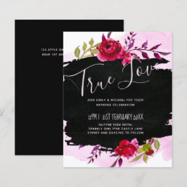 Lámina LeahG Budget Rosa Rosa Negro Boda moderno