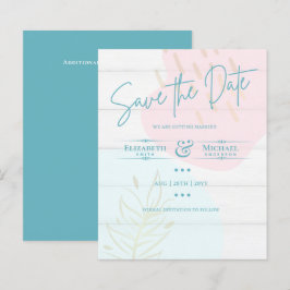 Lámina LeahG BUDGET Save The Date Pink Blue Gold Resumen
