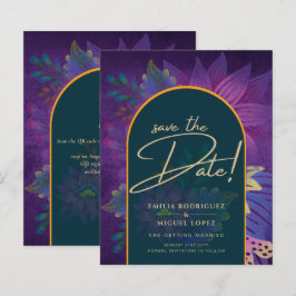 Lámina LeahG Green Purple Gold JEWEL TONES Wedding INVITE