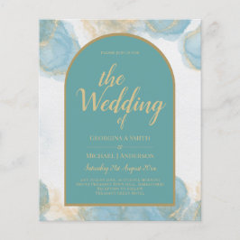 Lámina LeahG INVITE DE Oro Verde azulado de Vidrio de Mar