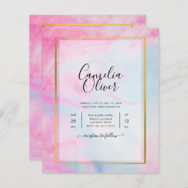 Lámina LeahG Pink Aqua Blue Gold INVITE