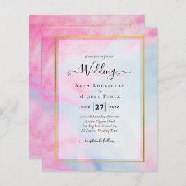 Lámina LeahG Pink Aqua Blue Gold INVITE