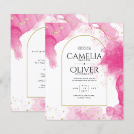 Lámina LeahG PINK GOLD INK Resumen de boda