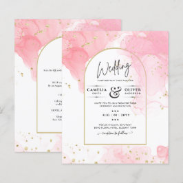 Lámina LeahG PINK GOLD INK Resumen de boda