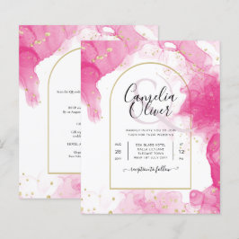 Lámina LeahG PINK GOLD INK Resumen de boda