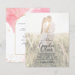 Lámina LeahG PINK GOLD INK Resumen de boda