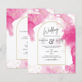 Lámina LeahG PINK GOLD INK Resumen de boda
