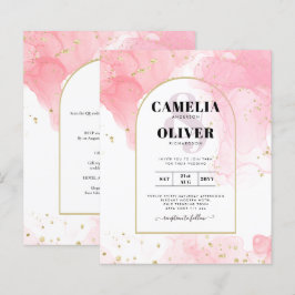 Lámina LeahG PINK GOLD INK Resumen de boda