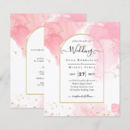 Lámina LeahG PINK GOLD INK Resumen de boda