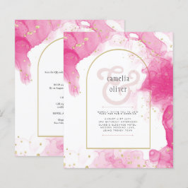 Lámina LeahG PINK GOLD INK Resumen de boda
