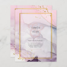 LeahG Pink Purple Lavender Gold TINK Wedding INVIT