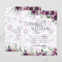 LeahG Plum Purple Berry Boda Floral Caer Invierno