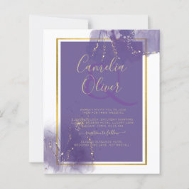 Lámina LeahG PURPLE GOLD Boda Lavender ALCOHOL INK