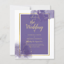 Lámina LeahG PURPLE GOLD Boda Lavender ALCOHOL INK