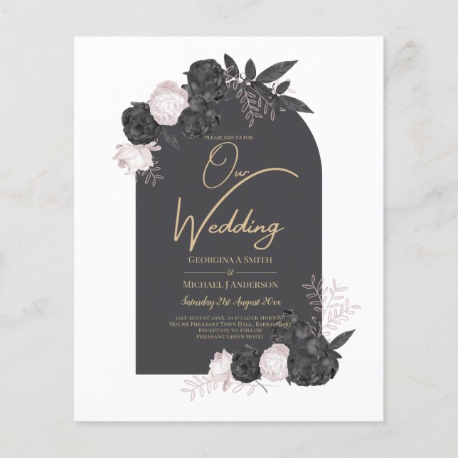 Lámina LeahG Roses rosados grises boda de invierno otoño  (Anverso)