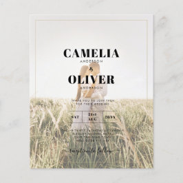 Lámina LeahG Rustic WISTERIA Lace Floral Wedding INVITE
