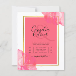 Lámina LeahG Salmon PINK DOLOR BODA Alcohol Tinta