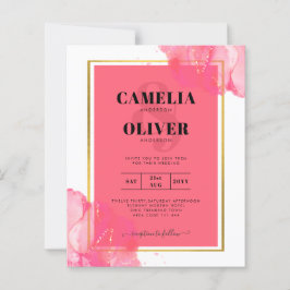 Lámina LeahG Salmon PINK DOLOR BODA Alcohol Tinta