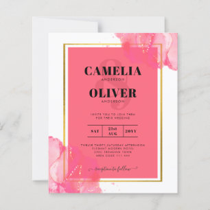 Lámina LeahG Salmon PINK DOLOR BODA Alcohol Tinta