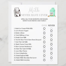 Lámina Leche Nunca He Jugado