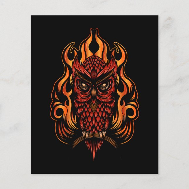 Lámina Lechuza de Fuego (Anverso)
