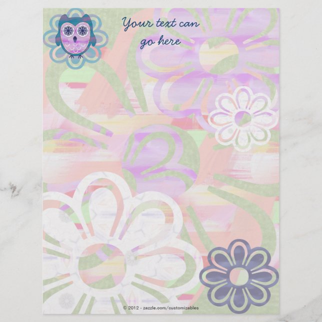 Lámina Lechuza floral cuta (Anverso)