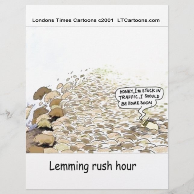 Lámina Lemmings Rush Hour Funny (Anverso)