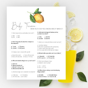 Lámina Lemon Baby Trivia Game