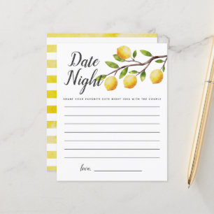 Lámina Lemon Bridal Shower Date Ideas nocturnas