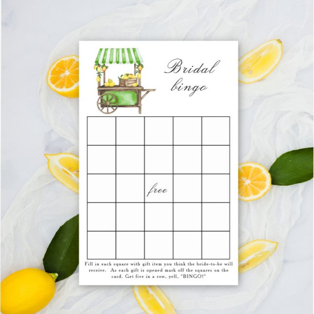 Lámina Lemon Citrus - Bridal shower bingo game (Subido por el creador)