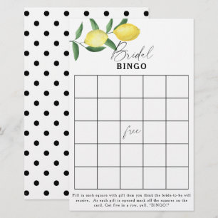Lámina Lemon Citrus - juego de bingo de ducha de novia