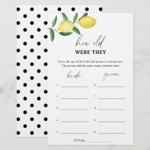 Lámina Lemon - ¿Cuántos años tenían el juego de novias?