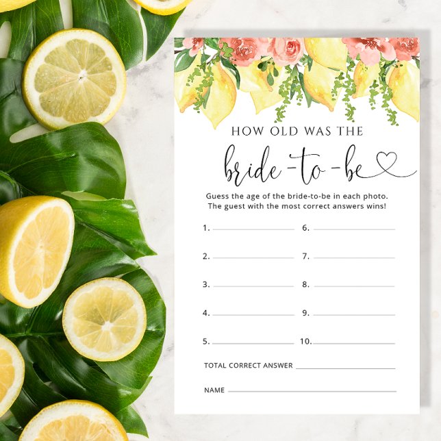 Lámina Lemon Floral Bridal Qué edad tenía el juego de nov (Subido por el creador)
