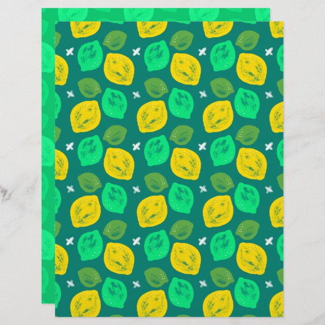 Lámina Lemon Lime Scrapbook (Anverso / Reverso)