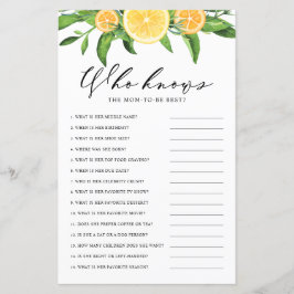 Lámina Lemon que conoce a mamá el mejor juego de ducha