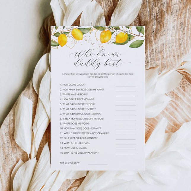 Lámina Lemon que conoce al mejor juego de Baby Shower par (Subido por el creador)