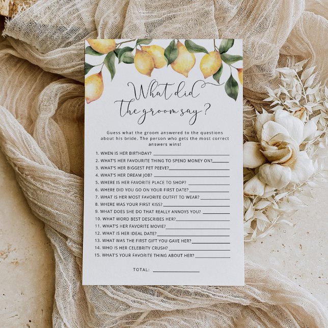 Lámina Lemon ¿Qué dijo el novio del juego de la ducha de  (Subido por el creador)