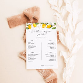 Lámina Lemon ¿Qué Hay En Tu Bolsa?