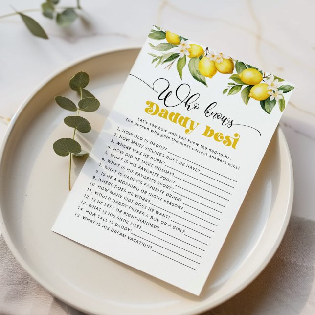 Lámina Lemon Quién conoce a papi mejor juego de ducha par (Subido por el creador)