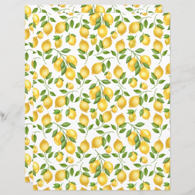 Lámina Lemon Scrapbook (Anverso / Reverso)