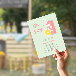 Lámina Lemonade rosa del presupuesto Oh Código QR de Baby