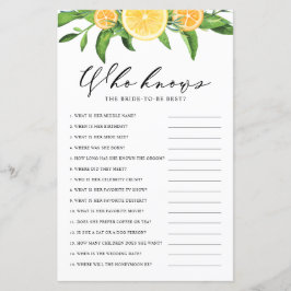 Lámina Lemones que conocen a la novia como el mejor juego